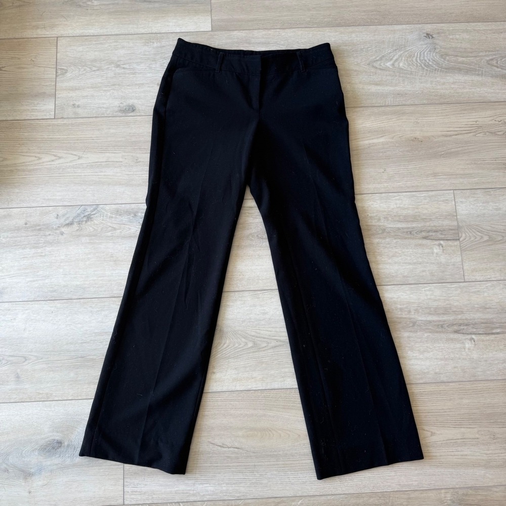 White House Black Market Legacy Modern Boot Stretch Black Career Pants 6R EUC - Picture 2 of 13